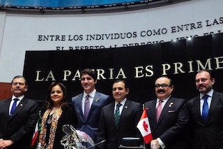 Videgaray destaca discurso de Trudeau en el Senado