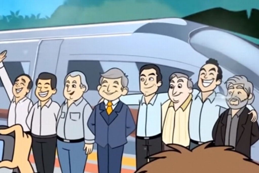 Lanza equipo de López Obrador caricatura para promover el Tren Maya