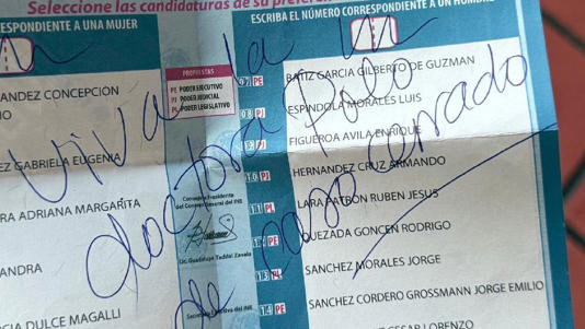 Elección judicial en México desata protestas: ciudadanos convierten boletas en mensajes de inconformidad