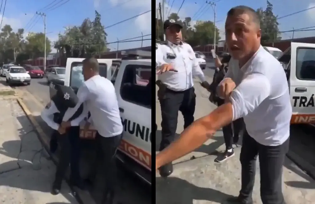 Agente de tránsito muerde a un conductor al resistirse a entregar su licencia (+Video)