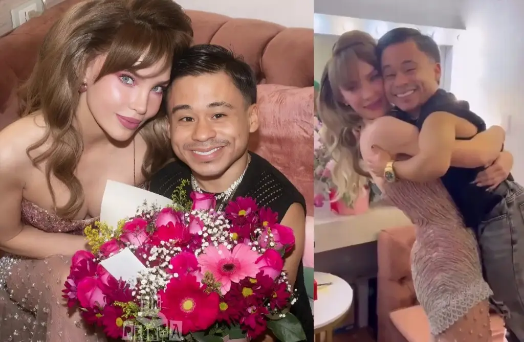 ‘Belinda puede con todo’ y carga a Abelito, emocionada (+Video)